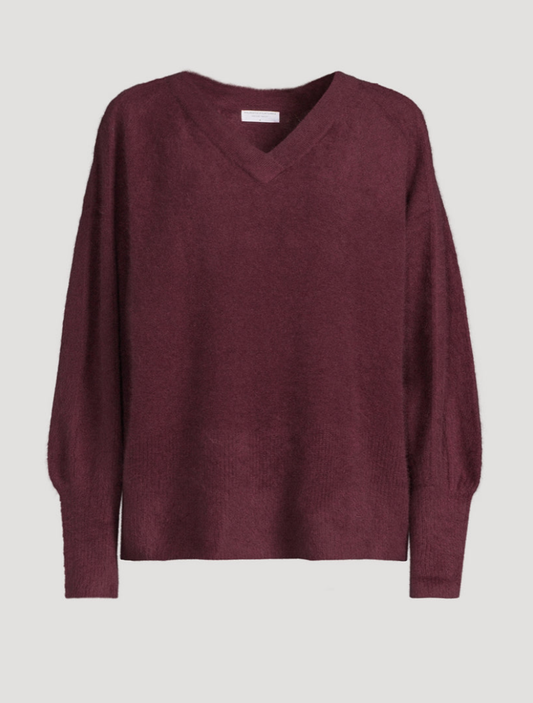 Majestic Filatures - Pull en V avec manches longues