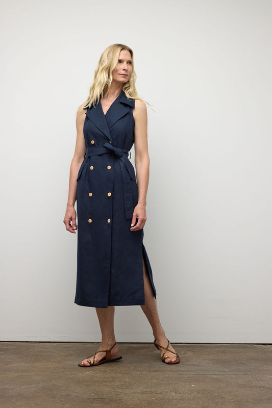 Sleeveless trench dress