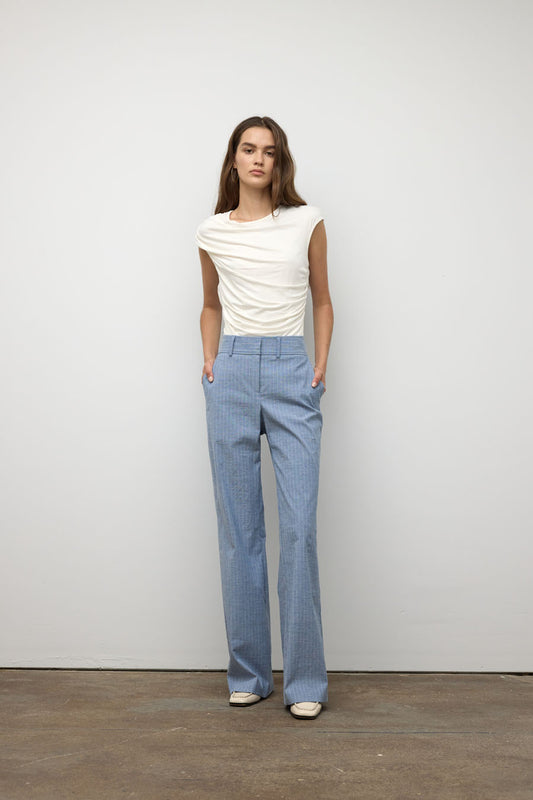 Shirred sleeveless top