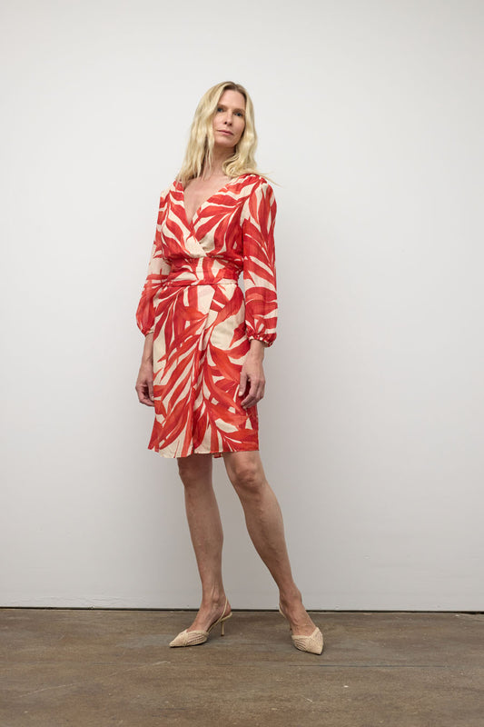 Floral print 3/4 sleeve dress