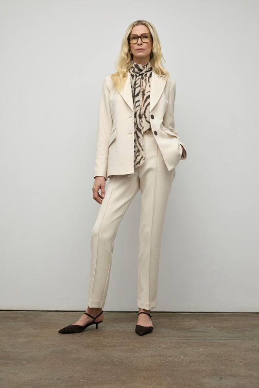 Pintuck straight leg trouser