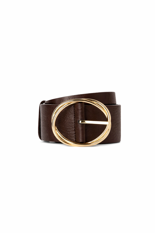 Genuine Leather belt with twist buckle