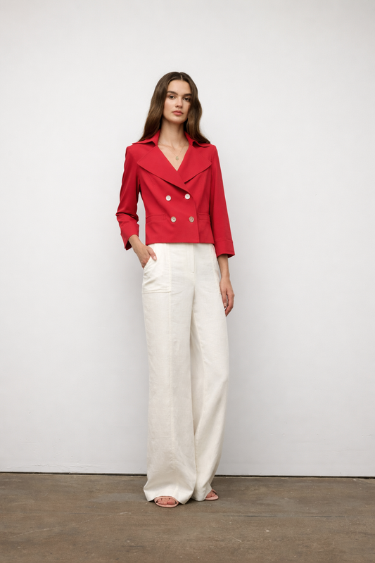 Short jacket with trench detail