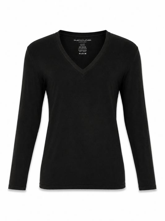 Majestic Filatures - Soft touch long sleeves v-neck