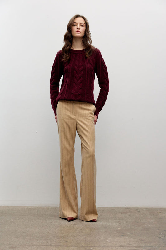 Pinstripe Flared Pants