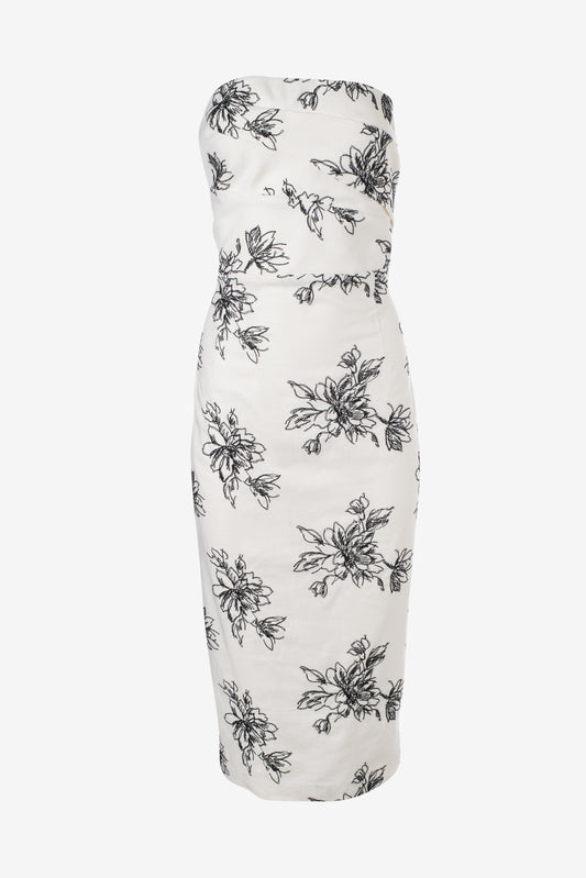 Embroided bustier dress