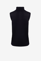 Merino blend sleeveless turtleneck Merino blend sleeveless turtleneck