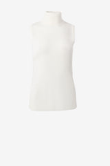 Merino blend sleeveless turtleneck Merino blend sleeveless turtleneck