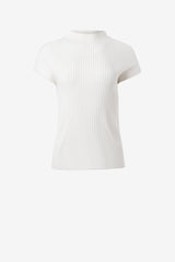 Cheminee sleeveless top with pointelle and rib Cheminee sleeveless top with pointelle and rib