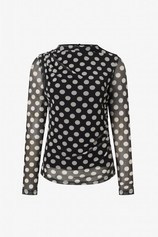 Polka dot long sleeve top