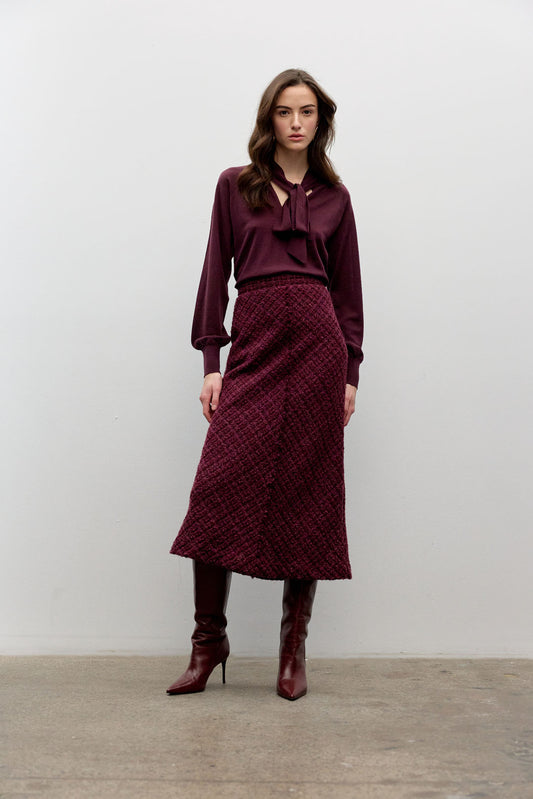 Tweed A-Line Skirt