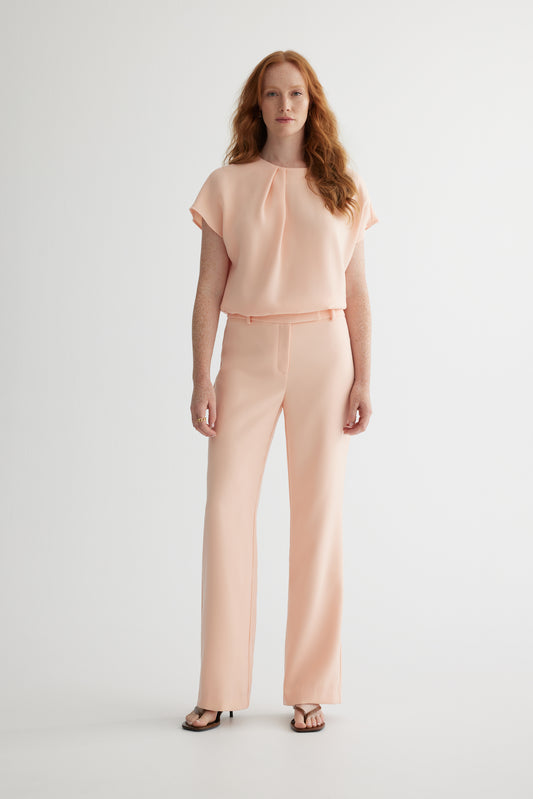 Pantalon droit avec poches passepoilées