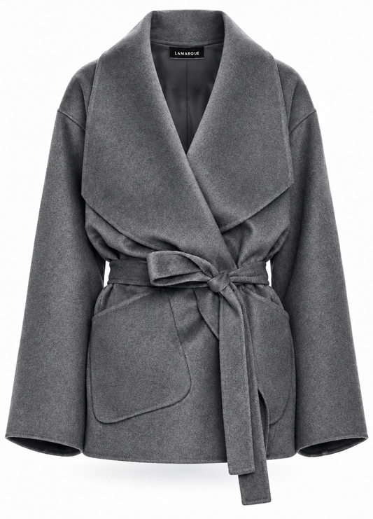 LAMARQUE – Mekia Belted Wool Coat