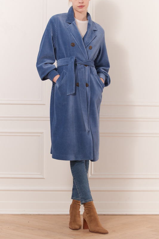 Corduroy coat billowy sleeve