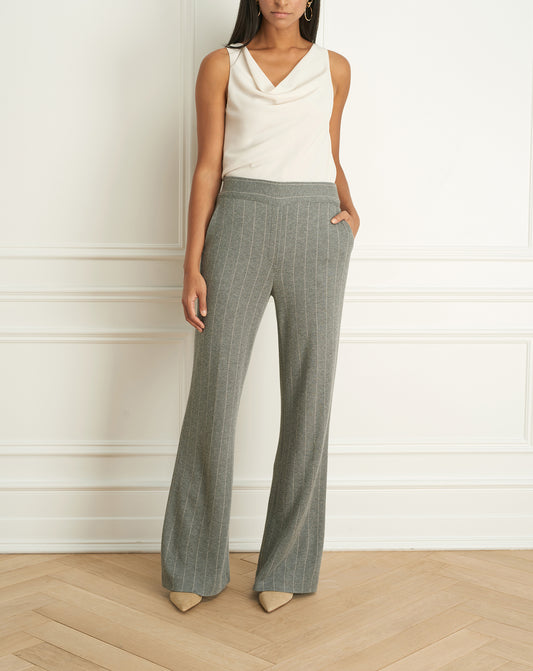Pinstripe Wide Leg Pant