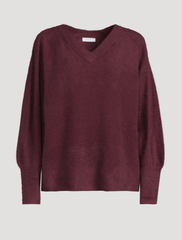 Majestic Filatures - Pull en V avec manches longues