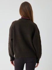 Majestic Filatures- Yak Wool cable knit crewneck