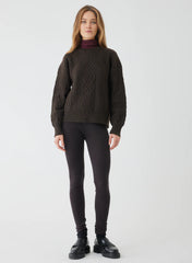Majestic Filatures- Yak Wool cable knit crewneck
