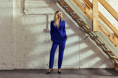 Pintuck straight leg trouser