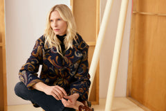 Tapestry caban coat