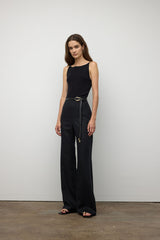 Wide leg linen pant