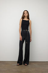 Wrap cord belt with organic buckle