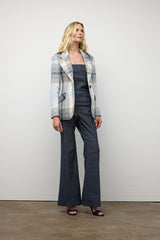 Bustier en denim avec bretelles amovibles