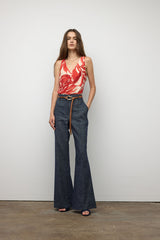 Wrap cord belt with organic buckle