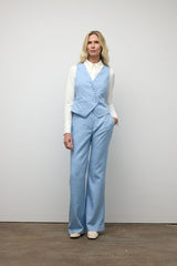 Button up combo shirt