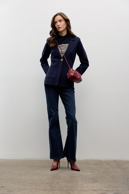 ESTELLE - High Rise Fit and  Flare Denim