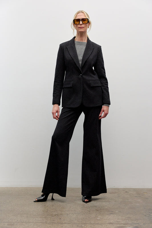 Pinstripe relaxed jacket