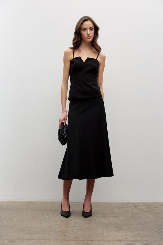 Bustier with detachable straps