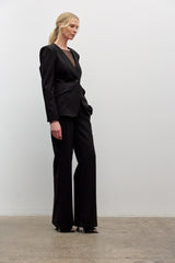 V-Neck Collarless Jacket
