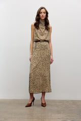 Printed Chiffon Slip Skirt