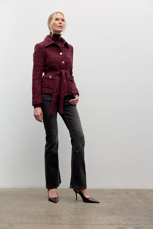 Belted Tweed Jacket