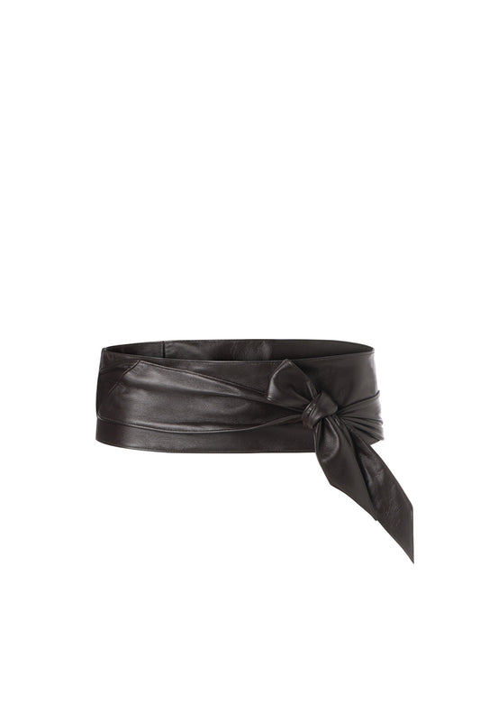 Leather wrap around belt