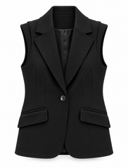 Veste sans manches à épaulettes