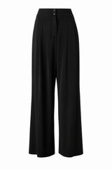 Pantalon jambe large en jersey mat avec plis