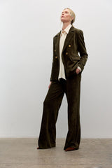 Double-Breasted Corduroy Blazer