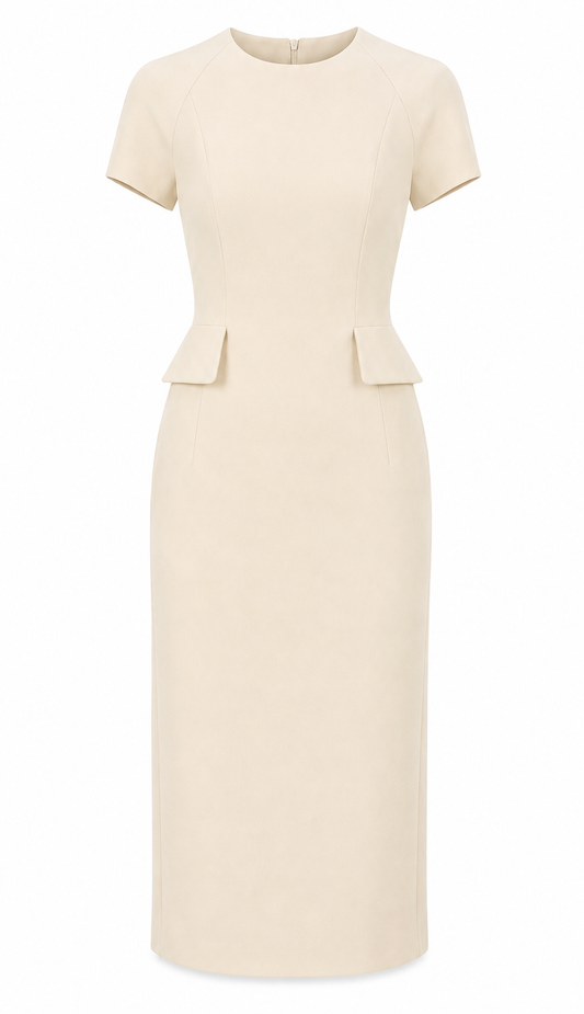 Colette short sleeves fitted dress
