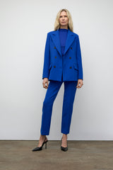 Pintuck straight leg trouser