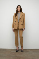 Pintuck straight leg trouser