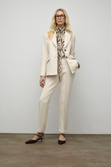 Pintuck straight leg trouser