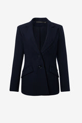 Formal jacket with lapel topstitch