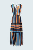 Multi stripes long dress
