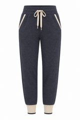 Pantalon jogging bande côtelée