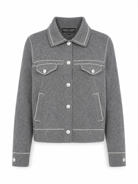 Repeat - Cashmere Blend knitted Cardigan