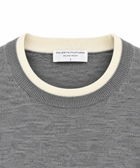 Majestic Filatures - Wool Silk Cashmere Crewneck with combo