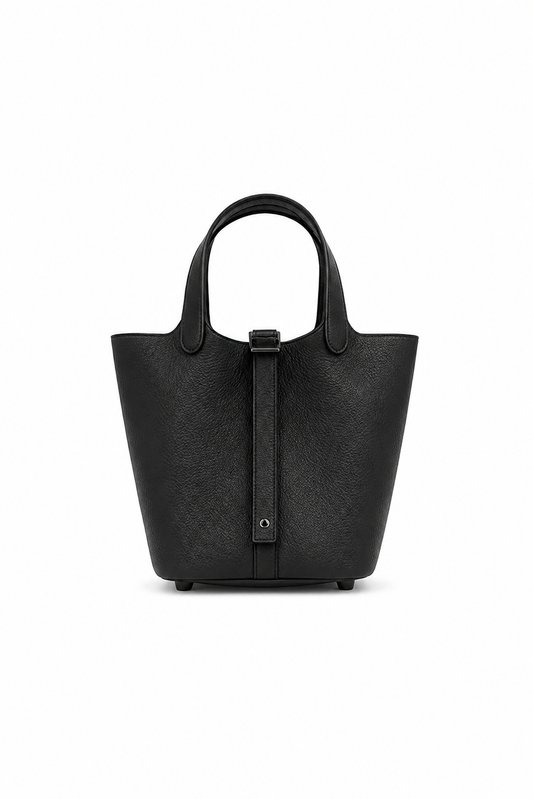 Shasha - Leather bucket top handle purse