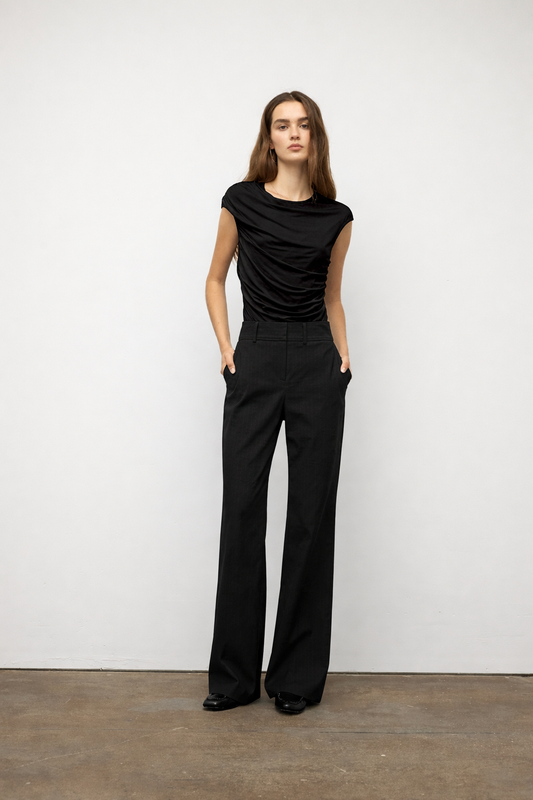 Shirred sleeveless top